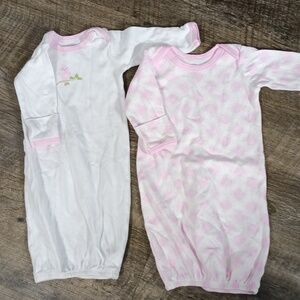 Lot of 2 Luvable Friends Sleep Sack Gown Size 0-6 Months